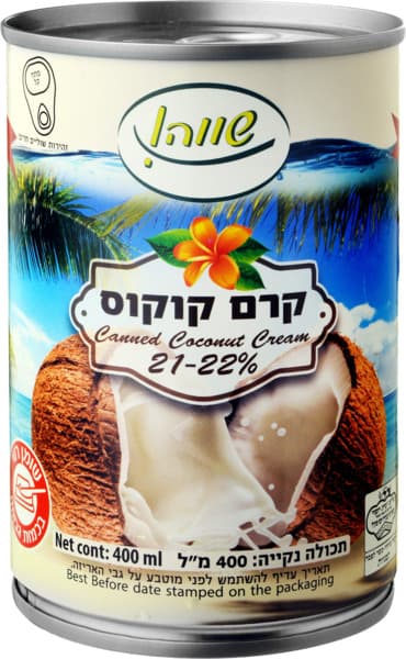קרם קוקוס 400מ"ל 21-22% שווה