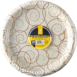 צלחת גדולה קרם מודפס