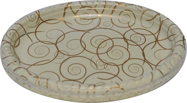 מגש אובלי קרם מודפס