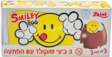 שלישית ביצי שוקולד (חלב ישראל) סמיילי (3X24)