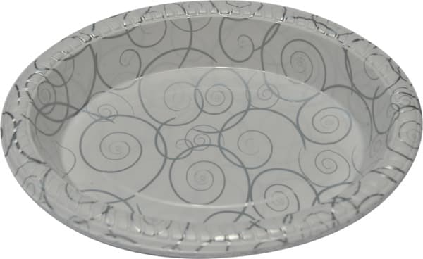 מגש אובלי עמוק לבן מ