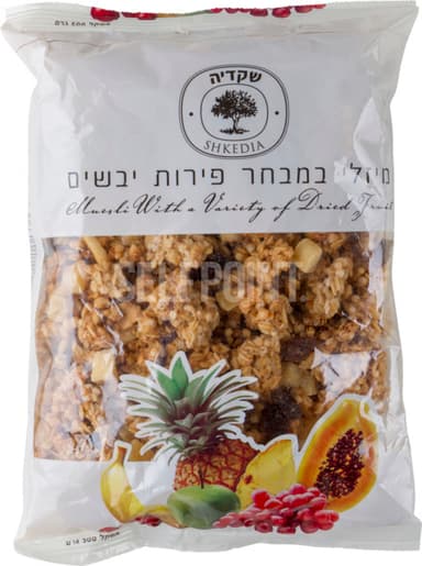 מיזלי פירות 500 גר שקדיה