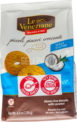 ביסקוויט מקמח תירס עם קוקוס 250 גרם