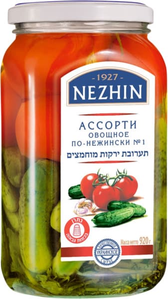 שימורי עגבניות ומלפפונים בתחמיץ920 NEZEN