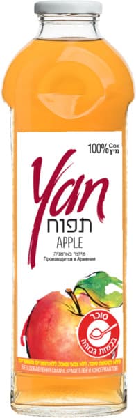 מיץ YAN תפוח טבעי  930 מל