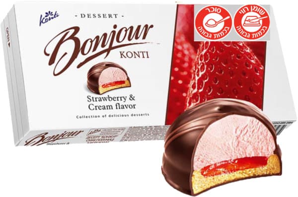 קינוח סופלה תות בשוקולד 232 גר BONJOUR