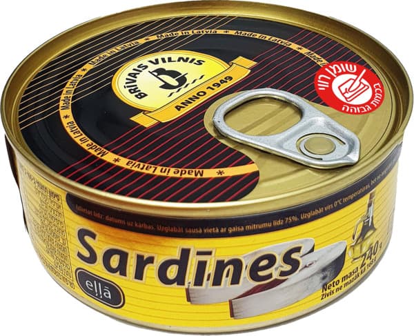 סרדינים בשמן 240 גר BRIVAIS VILNIS