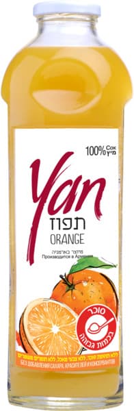 מיץ YAN תפוזים טבעי  930 מל