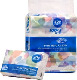 מגבוני טישו מנייר הוסטס 100*5 יח