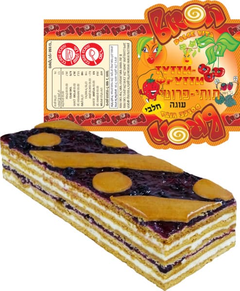 עוגת תותי פרוטי מלבנית