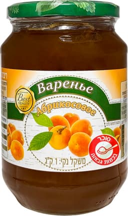 ריבת  משמש בזכוכית 1 ק"ג BEST QUALITY