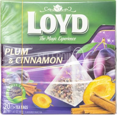 חליטת שזיף וקינמון פירמידה 40 גרם LOYD
