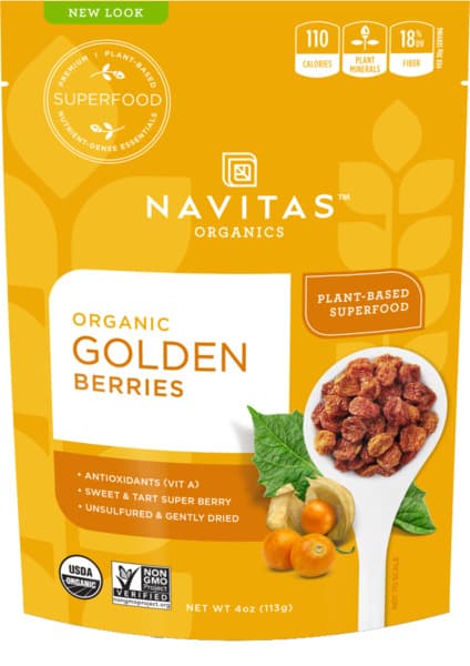 גולדן בריס תותי זהב 227 גרם נביטאס Golden Berries 227 gr Navitas Navitas naturals