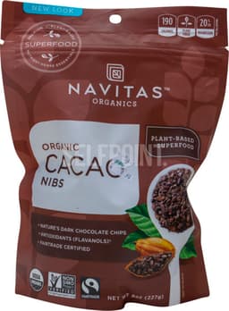קקאו ניבס - שבבי קקאו 227 גרם נביטאס Cacao Nibs 227 gr Navitas Navitas naturals