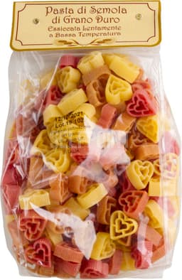 פסטה לבבות 2 צבעים  500 גרם