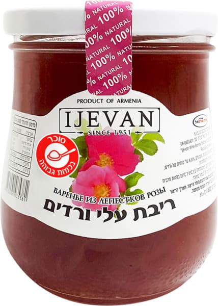 ריבת עלי ורדים 600 ג