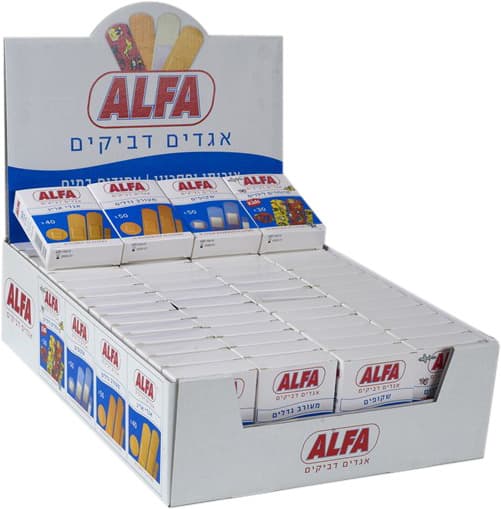 פלסטרים בגדלים וצורו