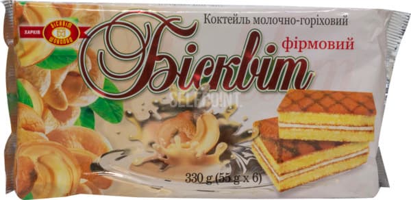 ביסקוויט בטעם חלב ואגוזים 330 גר