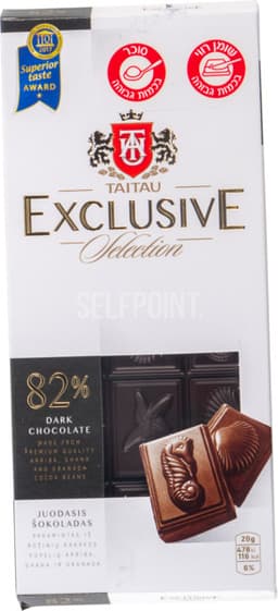 שוקולד אקסקלוסיב מריר 82% 100 גר