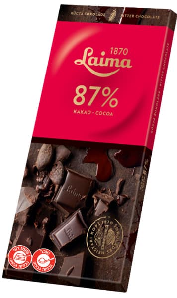 שוקולד מריר 87% קקאו 100 גר לאימה