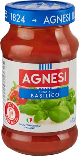 Agnesi רוטב עגבניות ובזיל 400 גר