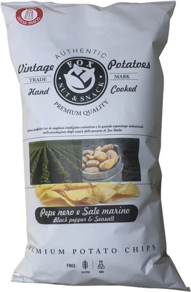 פרימיום ציפס פלפל שחור ומלח ים 300 גרם