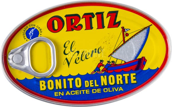 נתחי טונה לבנה בשמן זית 112 ג ORTIZ פחית