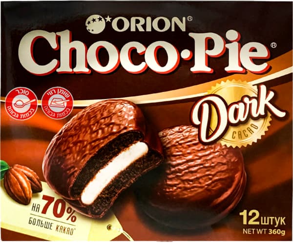 ביסקוויט שוקולד מריר בקקאו 360 ג' CHOCO PIE