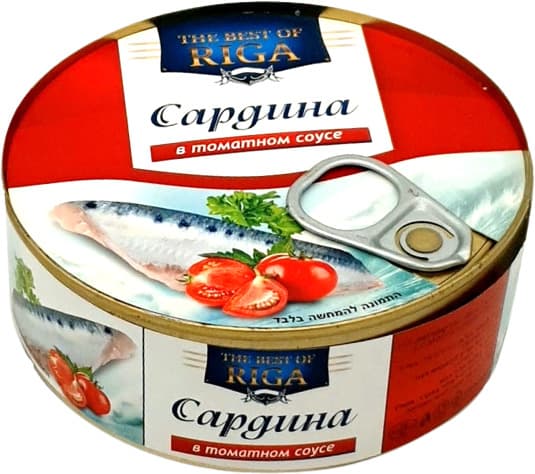 סרדינה ברוטב עגבניות 240 גר BEST OF RIGA