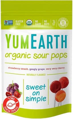 סוכריות על מקל אורגנ