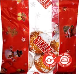 סנטה וורלד-כדורי זהב/כחול/אדום 75 גרם