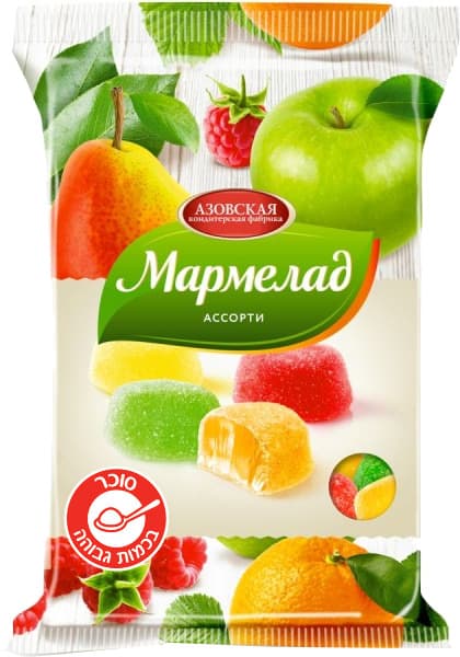 ממתקי גלי פירות אסורטי 300 גר AZOV