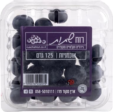 אוכמניות יבוא 125 גר