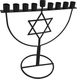 חנוכיית מתכת עם/בלי