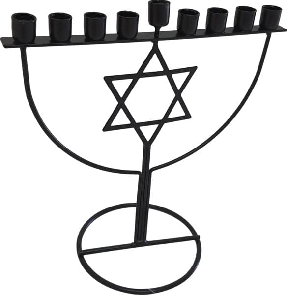 חנוכיית מתכת עם/בלי