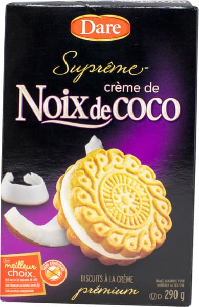 עוגיות עם קרם קוקוס 290 גרם