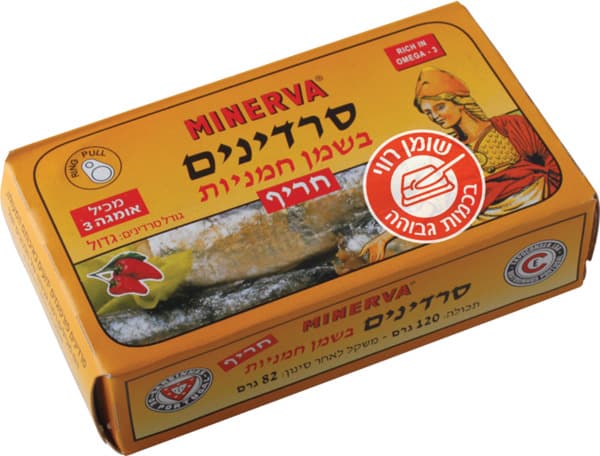 סרדין מינרבה חריף 120 גרם