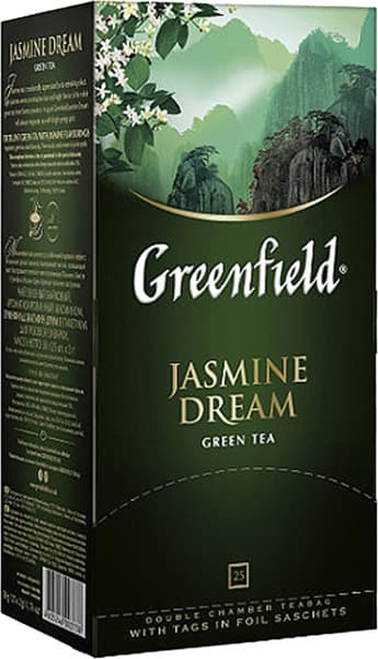 תה גרינפילד ירוק יסמין 25 שקי 50 גר