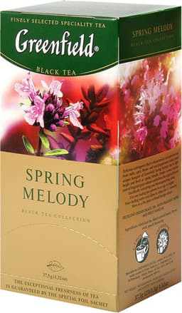 תה גרינפילד שחור ספרינג מלודי 25 שקי