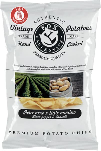 חטיף ציפס עם פלפל שחור ומלח ים 40 גרם