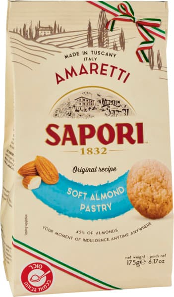 עוגיות רכות עם שקדים 175 גרם SAPORI
