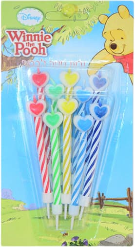 נרות מטה לבבות פו