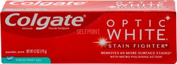 קולגייט אופטיק וייט המסייעת להסרת כתמי ש