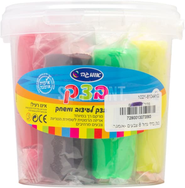 בצק אומגה בדלי גדול 8 צבעים