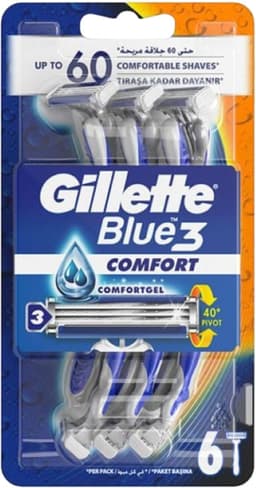 גילט סכיני גילוח בלו 3 חד פעמי 6 יחידות