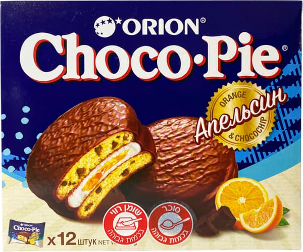 עוגיות 360 גר ORION CHOCO-PIE ORANGE