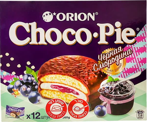 עוגיות 360 ORION CHOCO-PIE BLAK CURRANT