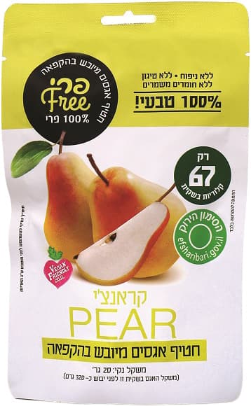 חטיף אגס קראנצ'י ללא תוספת סוכר טי שייפ 20 גרם