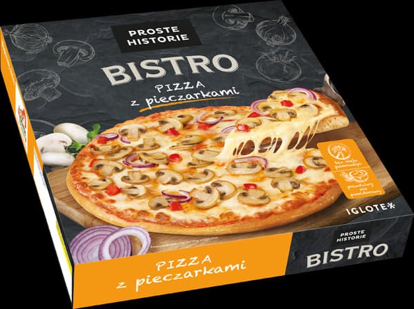 פיצה קפואה בתוספת פטריות 415 גרם bistro