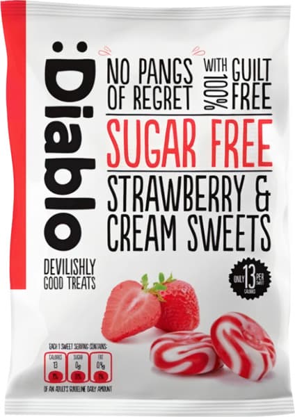 דיאבלו סוכריות ללא סוכר תות 75 גרם